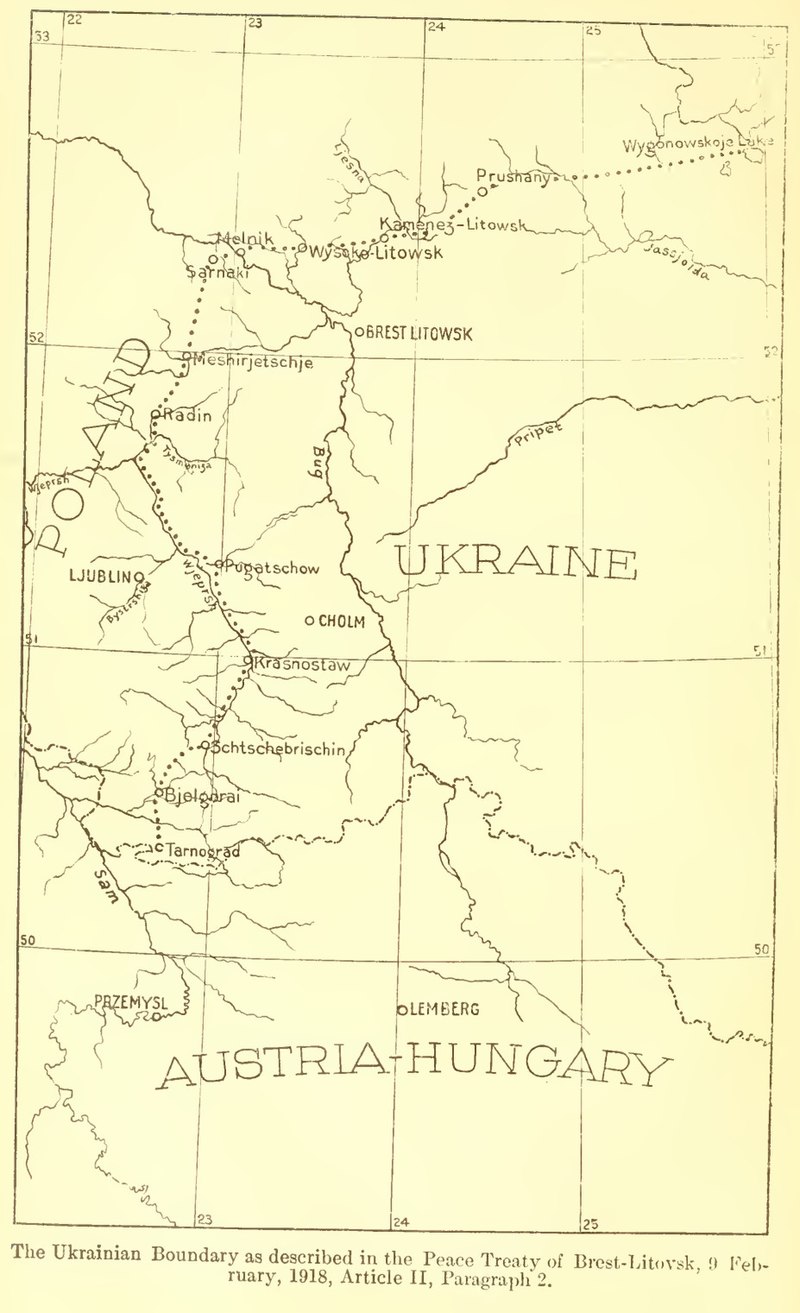 Ukrainsk vestgrense 1918